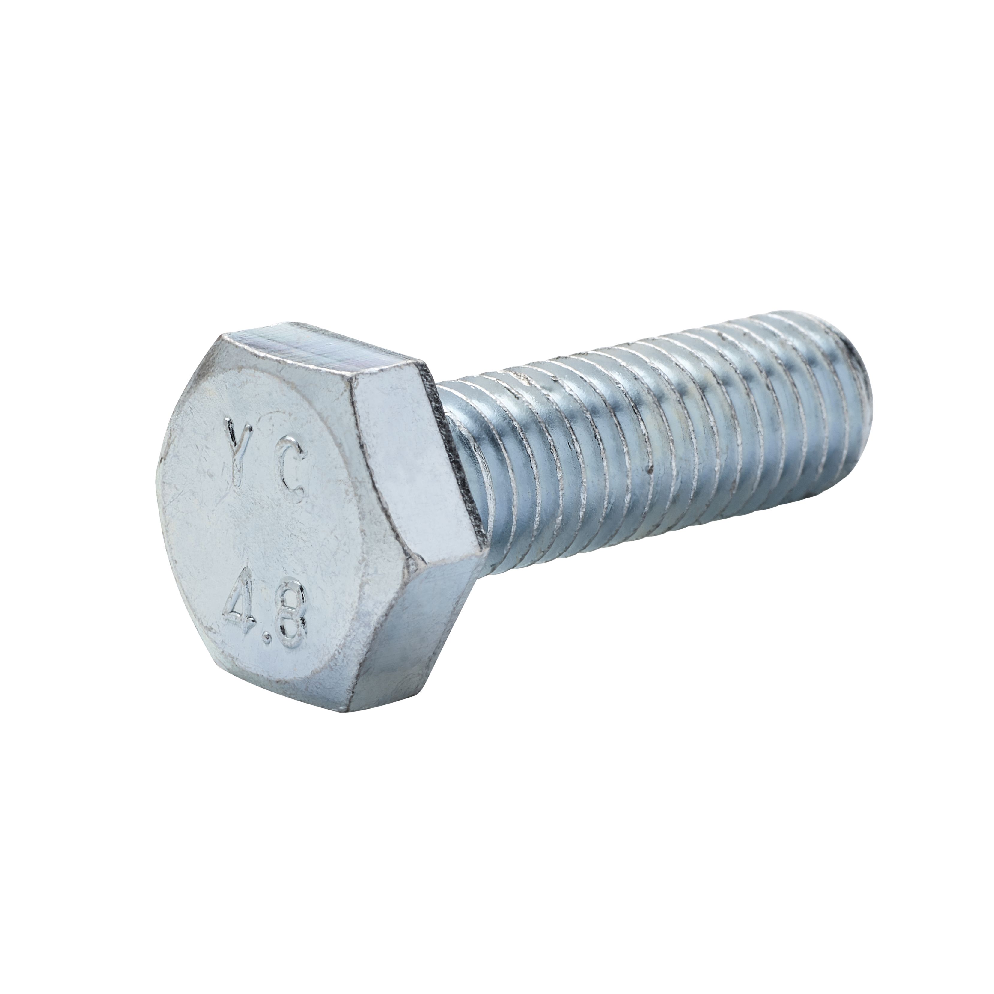 Diall M10 Hex Carbon steel (grade 5.8) Bolt & nut (L)30mm, Pack of 