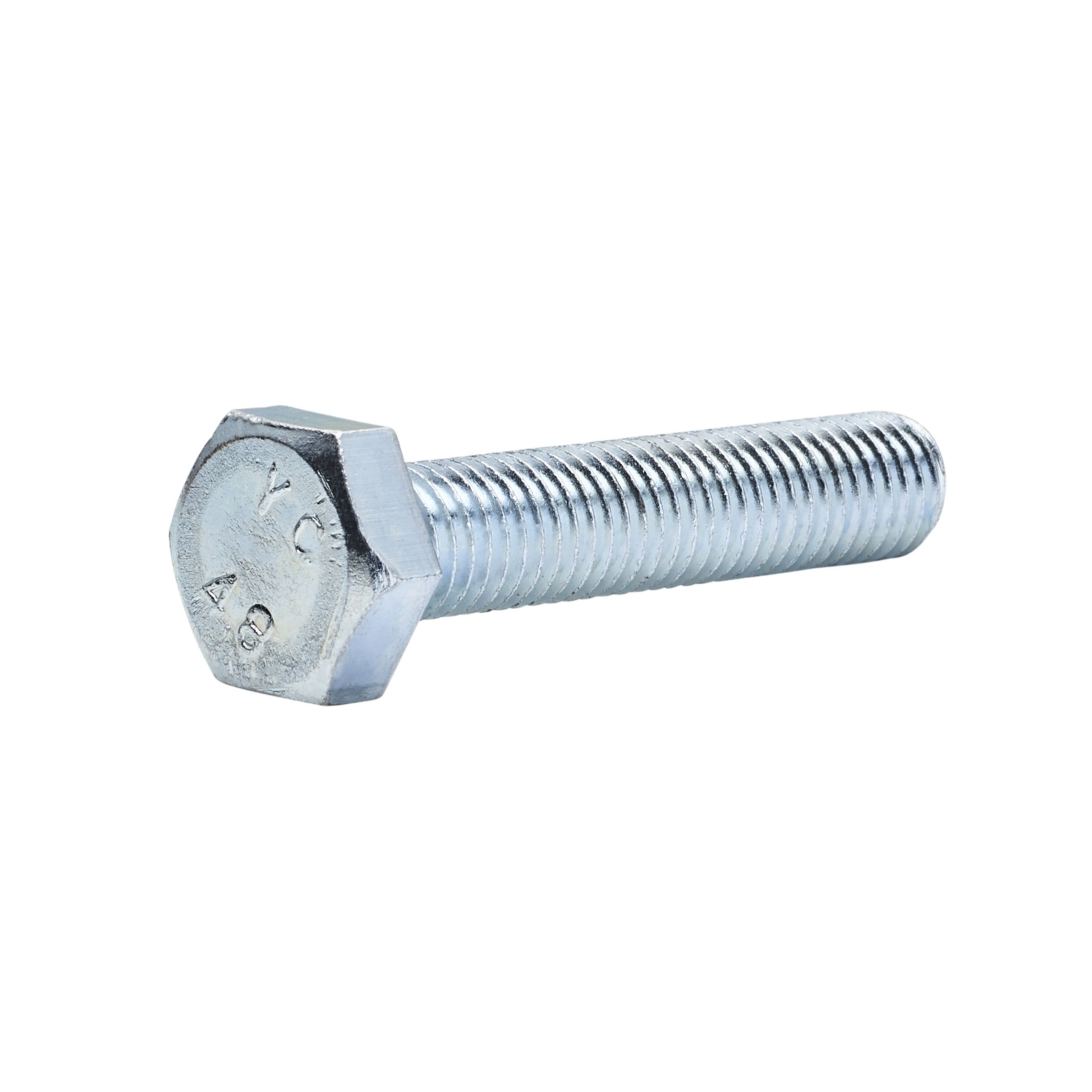 Diall M10 Hex Carbon steel (grade 5.8) Bolt & nut (L)50mm, Pack of 100