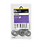Diall M10 Stainless steel Medium Flat Washer, (Dia)10mm, Pack of 10