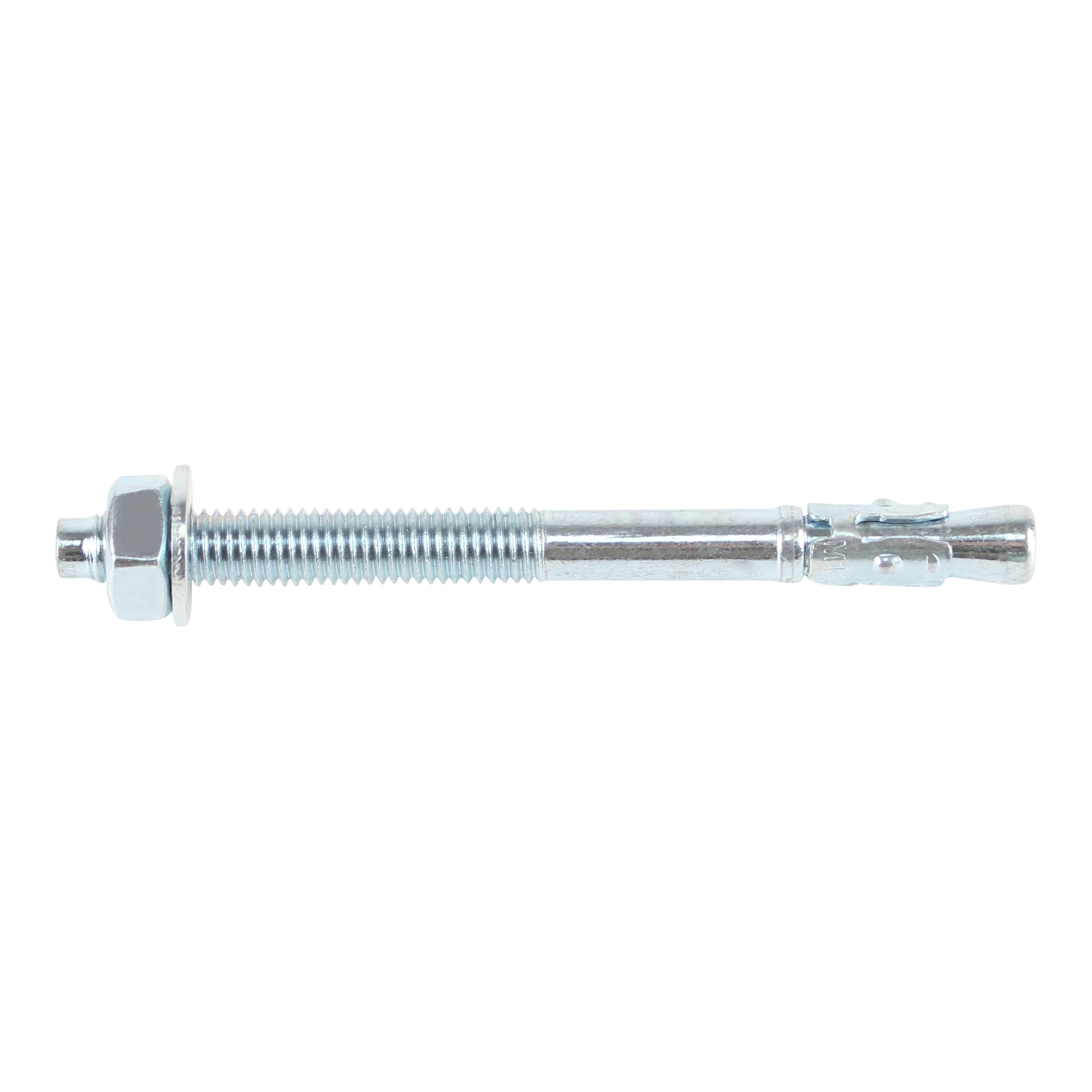 Diall M10 Steel Through bolt, nut & washer (L)120mm, Pack of 4