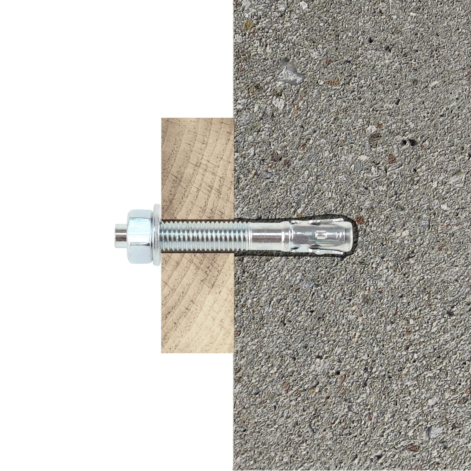Diall M10 Steel Through bolt, nut & washer (L)80mm, Pack of 4