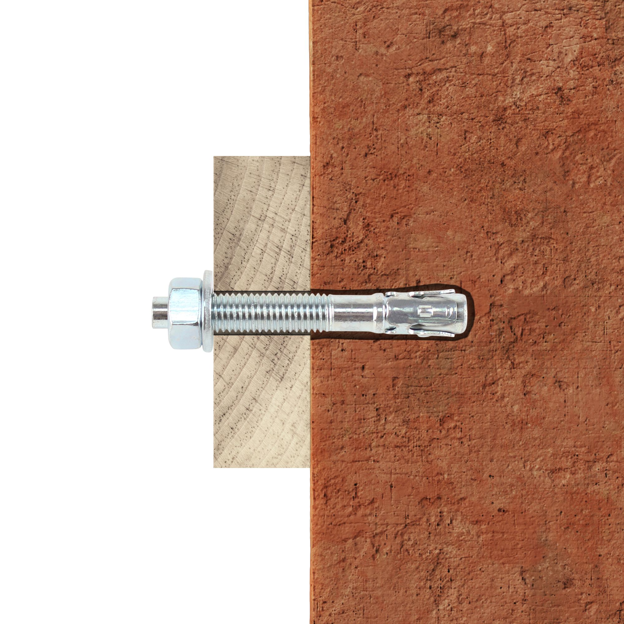 Diall M10 Steel Through bolt, nut & washer (L)80mm, Pack of 4