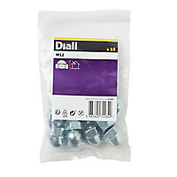 Diall M12 Carbon steel Dome Nut, Pack of 10