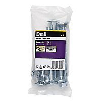 Diall M12 Coach bolt & nut (L)130mm, Pack of 5