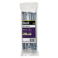 Diall M12 Coach bolt & nut (L)200mm, Pack of 5