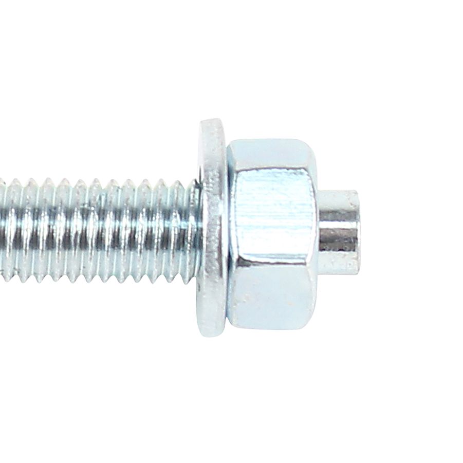 Diall M12 Steel Through bolt, nut & washer (L)100mm, Pack of 2