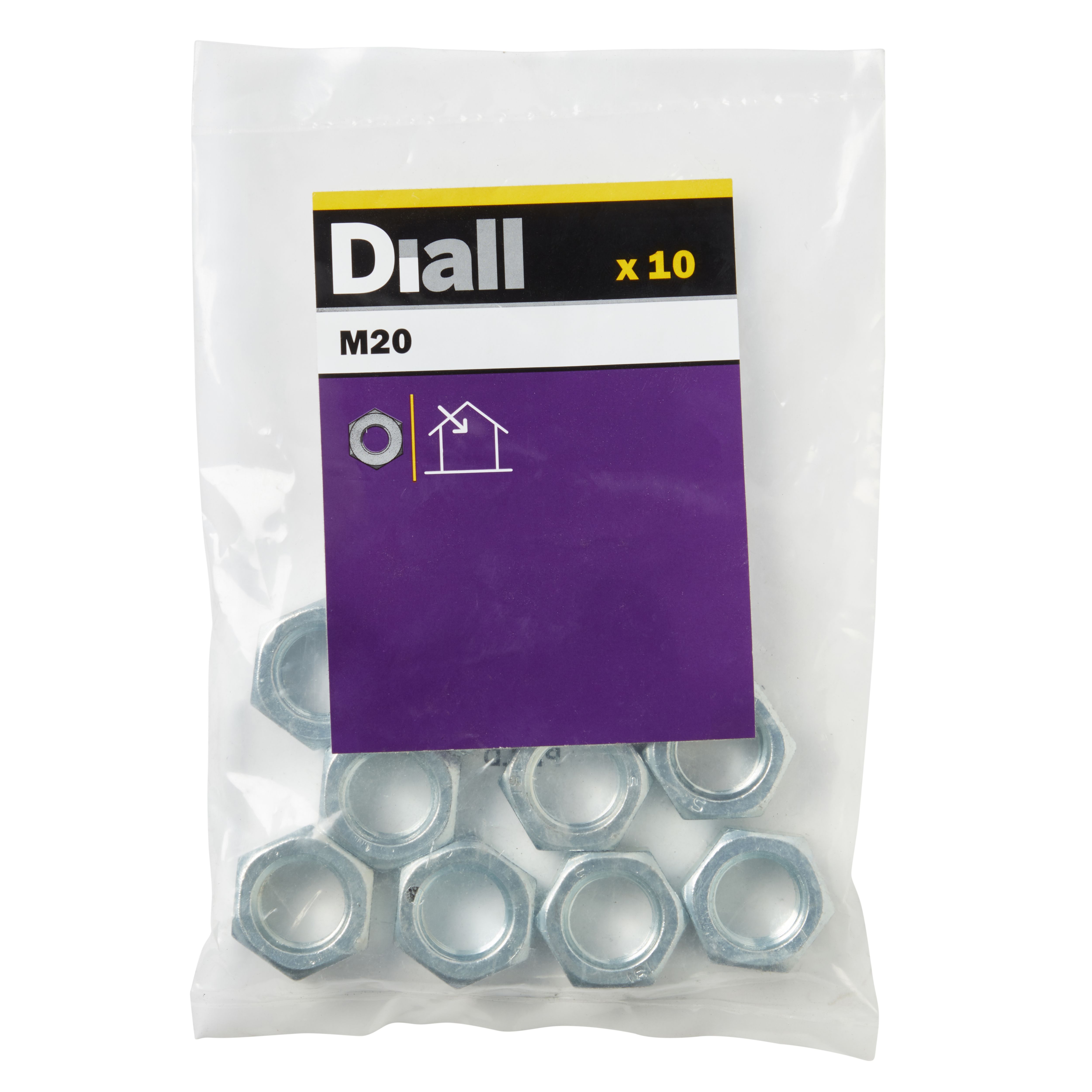 Diall M6 Carbon steel Tee Nut, Pack of 10 | DIY at B&Q