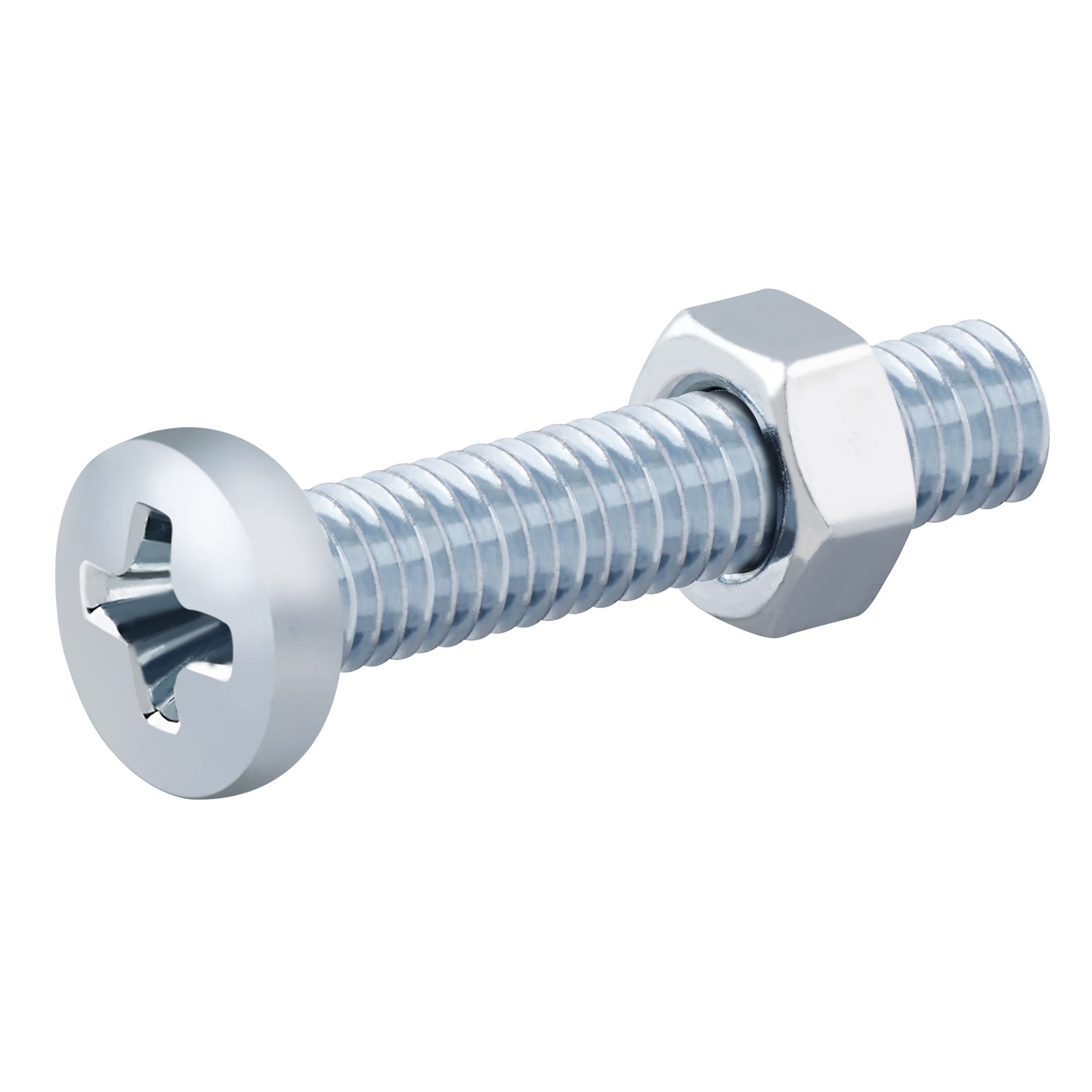 Screw with nut clearance head