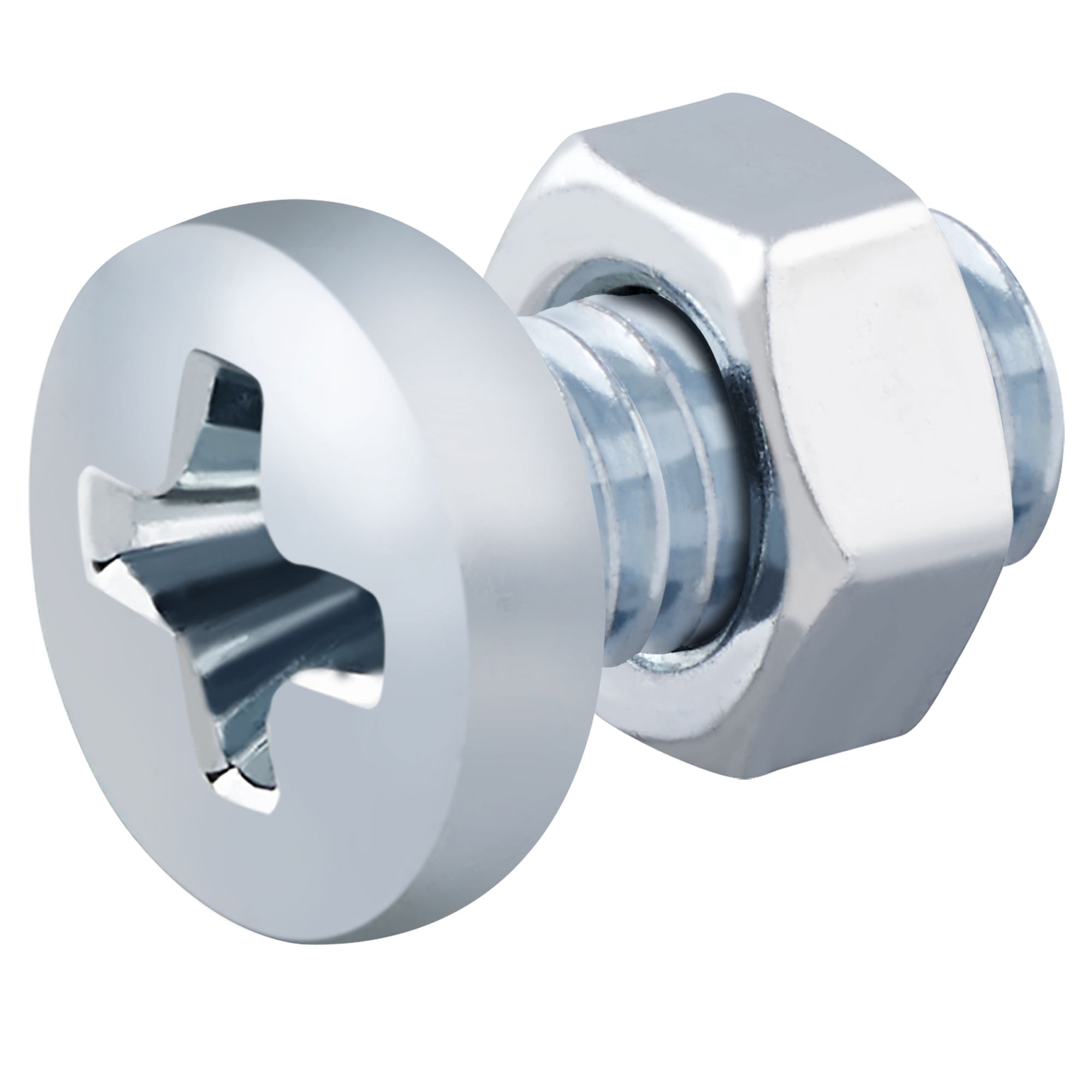 Glvaner (30 Sets) M5-0.8 X 35mm Thread Length Flat Round Head Socket Head Cap Screws With Hex Locknuts 304 Stainless Steel Furniture Screws Projects