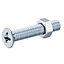 Diall M5 Pozidriv Countersunk Zinc-plated Carbon steel Machine screw & nut (Dia)5mm (L)30mm, Pack of 20