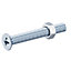 Diall M5 Pozidriv Countersunk Zinc-plated Carbon steel Machine screw & nut (Dia)5mm (L)40mm, Pack of 20