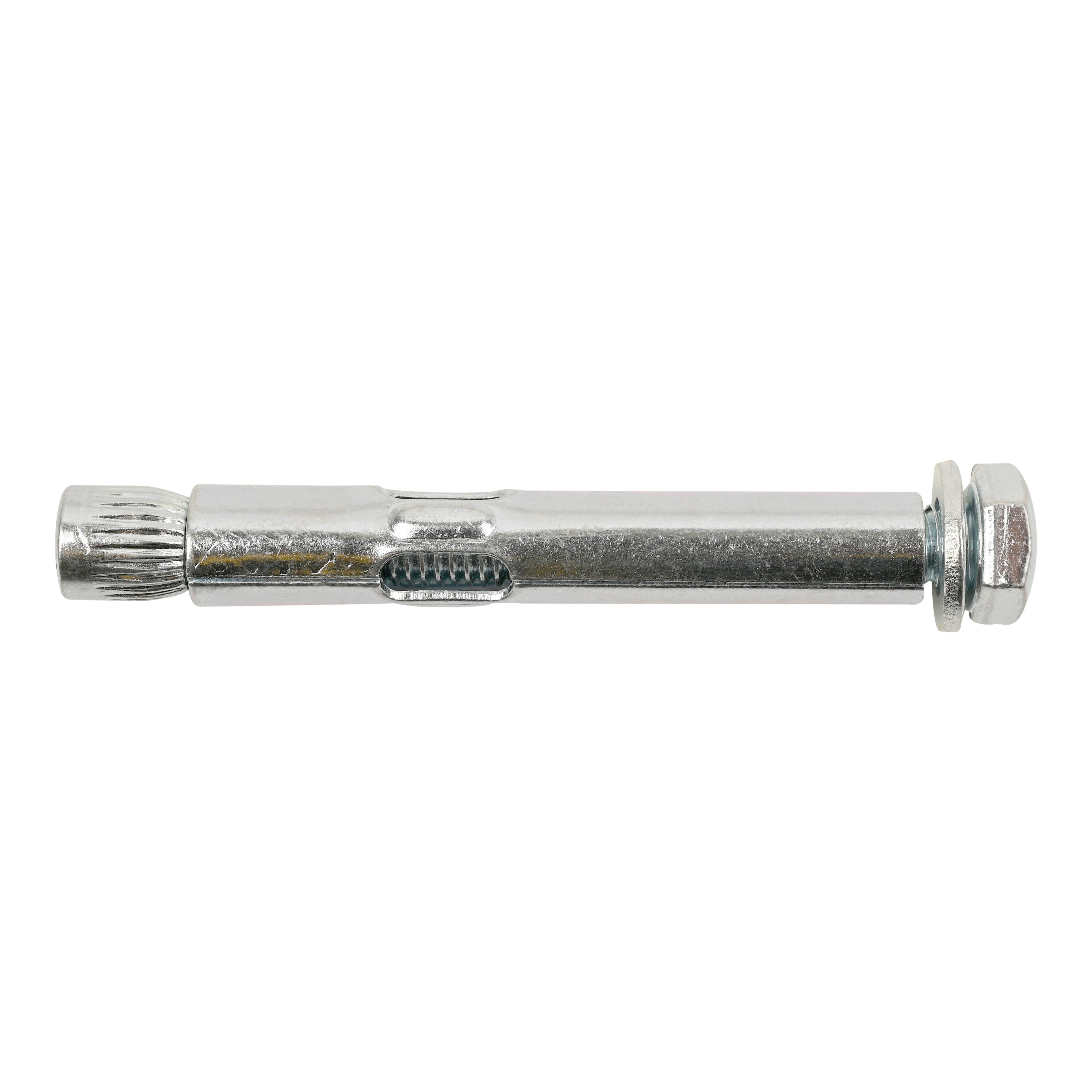 Diall M6 Hex Carbon steel Zinc-plated Sleeve anchor (L)75mm, Pack of 6