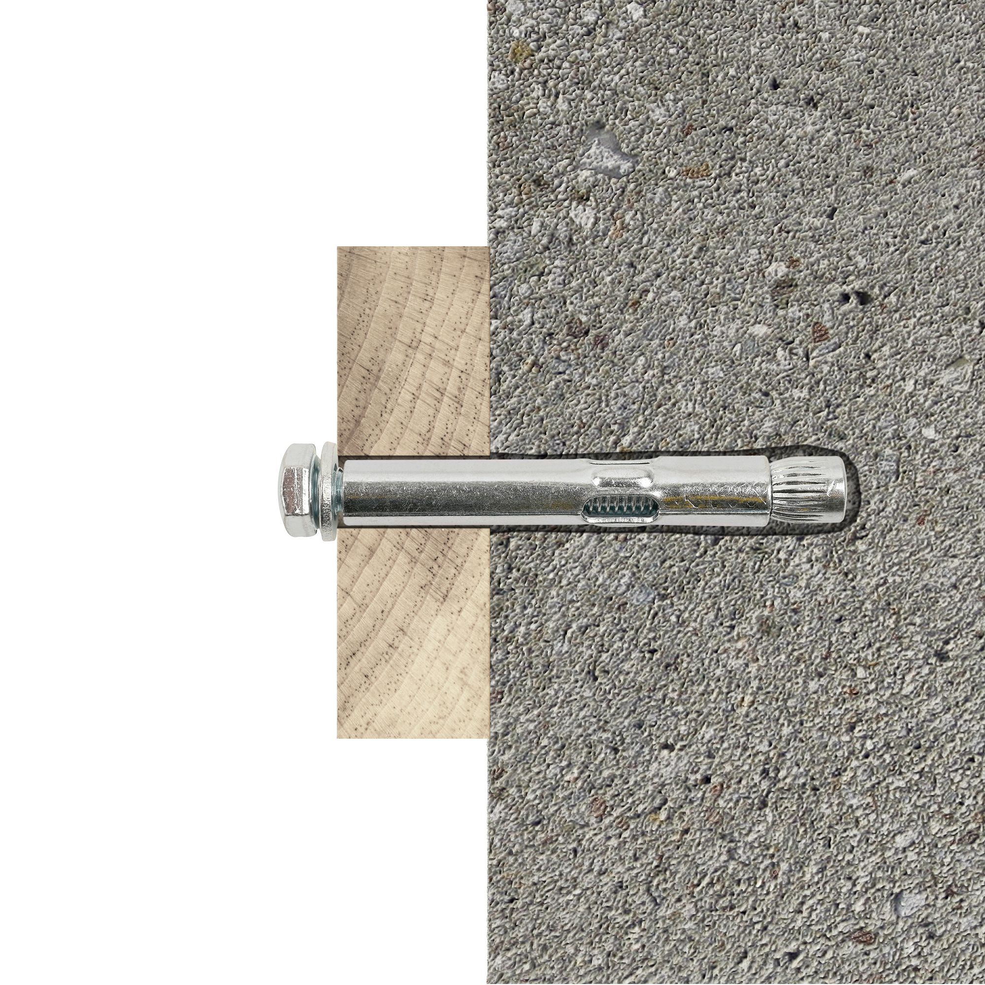 Diall M6 Hex Carbon steel Zinc-plated Sleeve anchor (L)90mm, Pack of 6