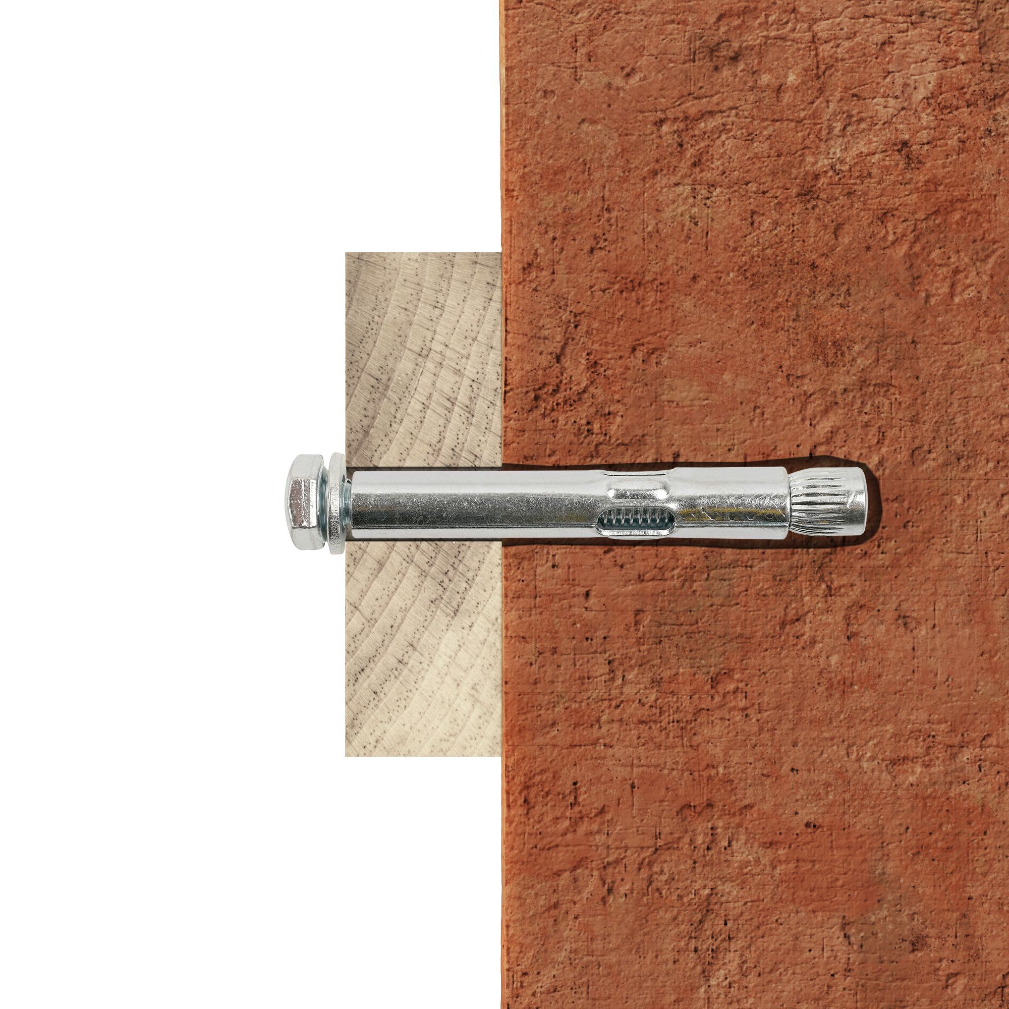 Diall M6 Hex Carbon steel Zinc-plated Sleeve anchor (L)90mm, Pack of 6