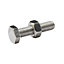 Diall M6 Hex Stainless steel Bolt & nut (L)25mm, Pack of 10