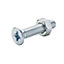 Diall M6 Pozidriv Countersunk Zinc-plated Carbon steel Machine screw & nut (Dia)6mm (L)30mm, Pack of 20