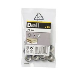 Diall M6 Stainless steel Screw cup Washer, Pack of 25