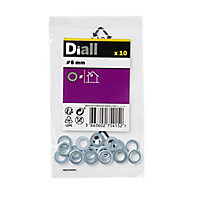 Diall M6 Steel Shakeproof Washer, Pack of 10