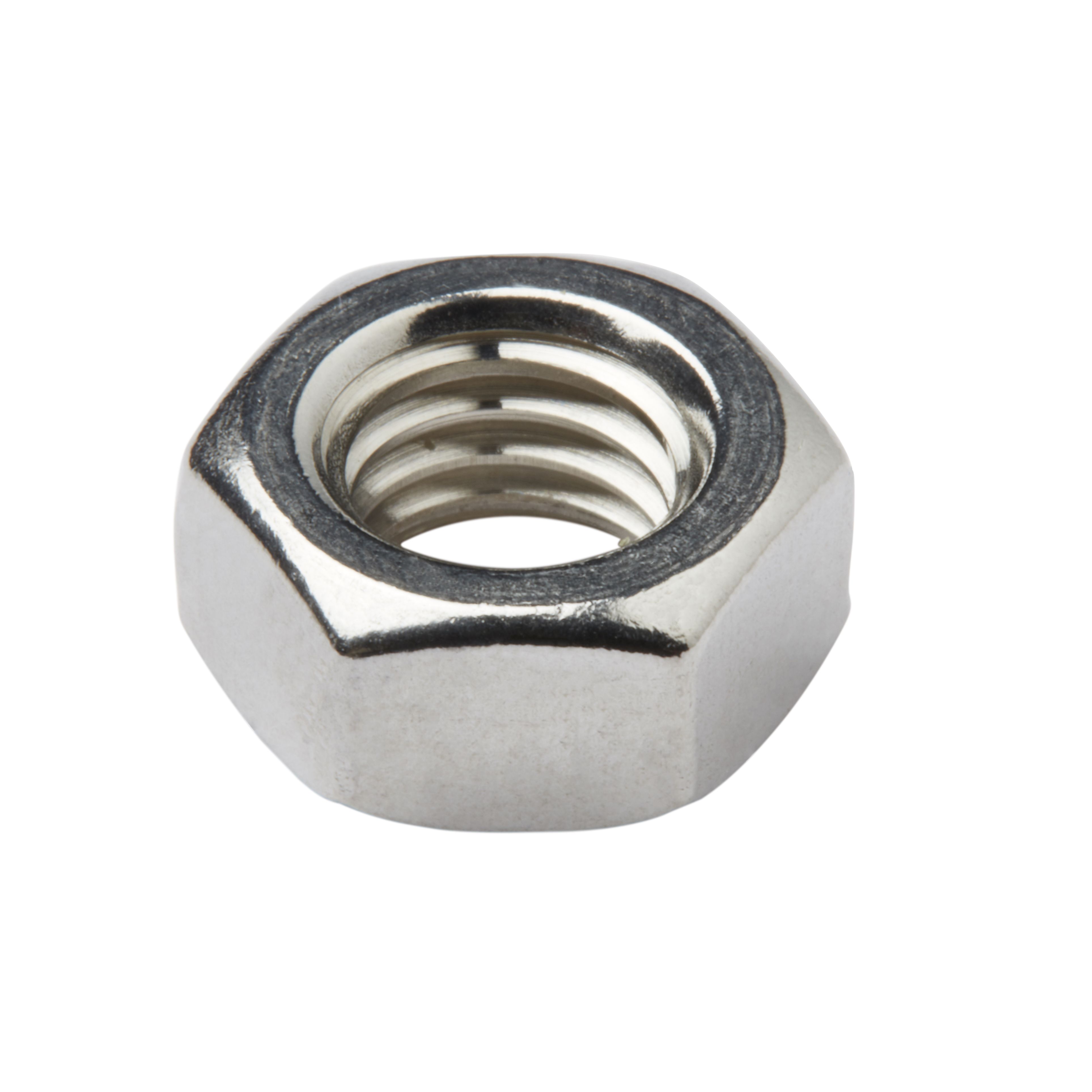 Diall M8 A2 stainless steel Lock Nut, Pack of 10 | DIY at B&Q 