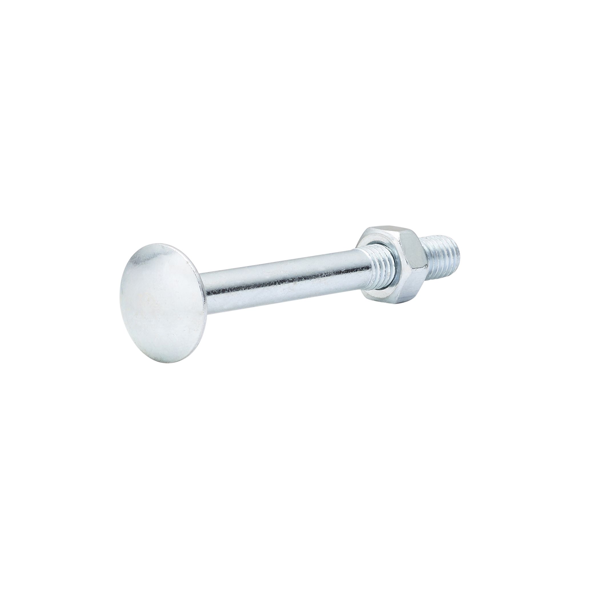 Diall M8 Coach bolt & nut (L)70mm, Pack of 10