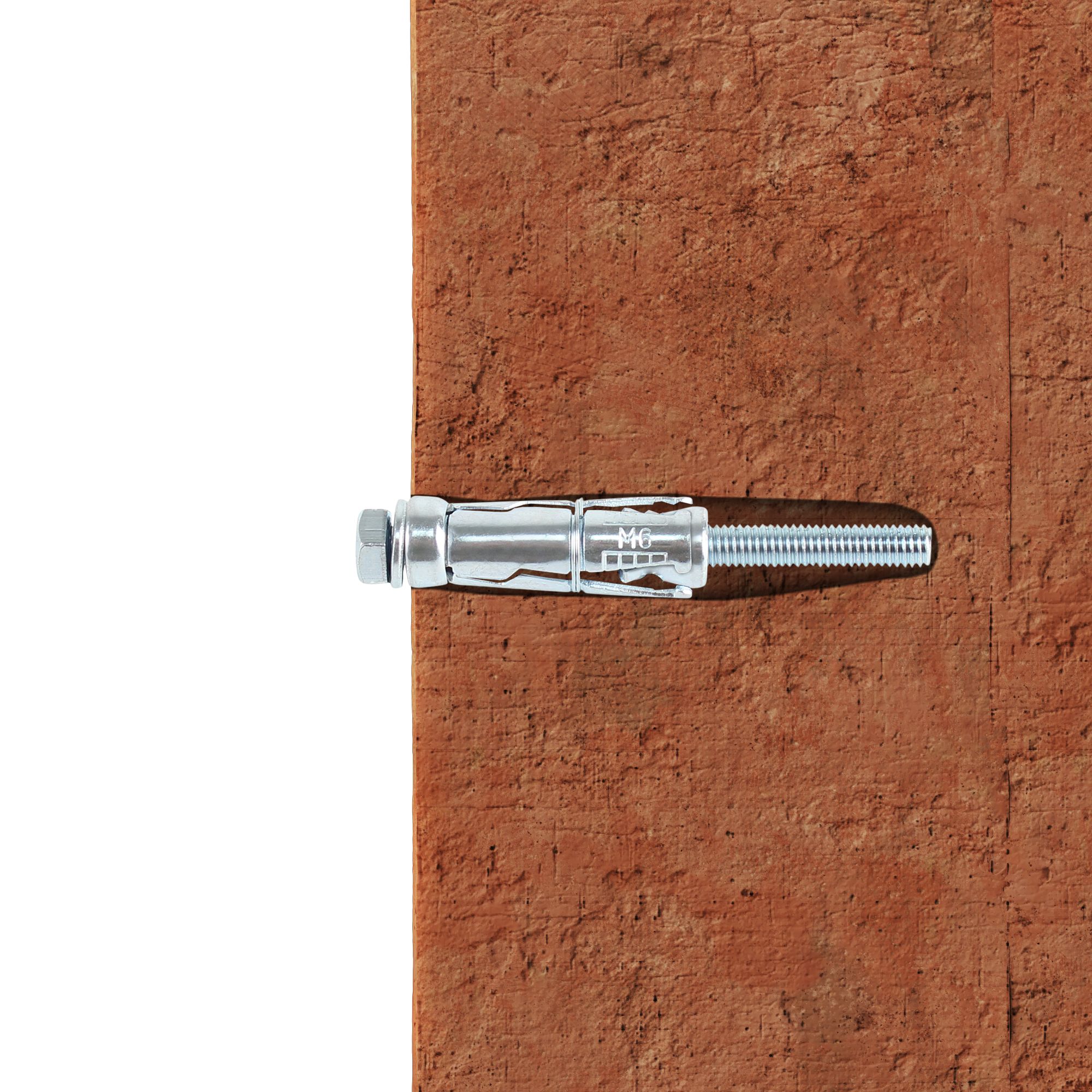 Diall M8 Hex Bolt Steel Shield anchor (L)80mm, Pack of 4