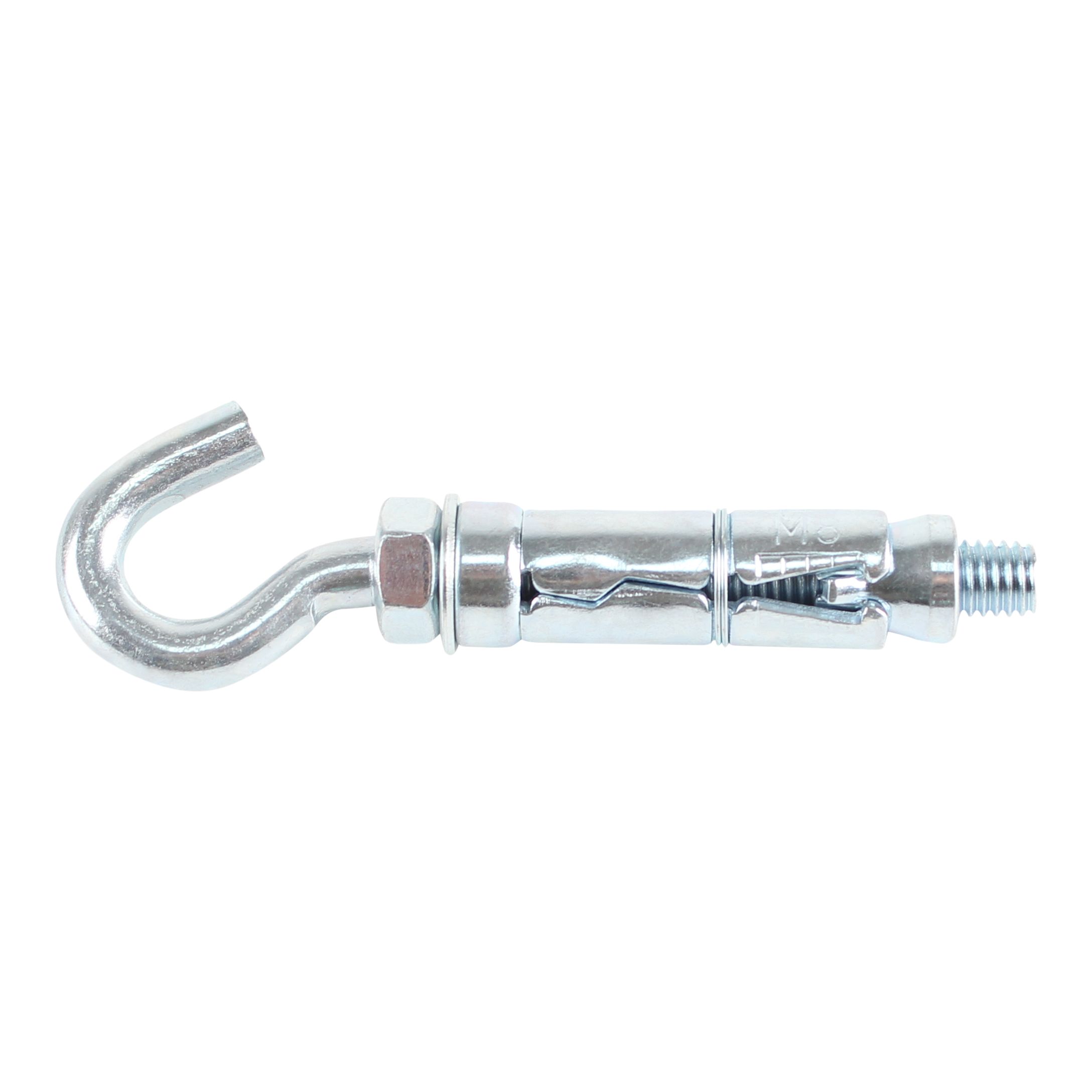 Diall M8 Hex C-hook Steel Shield anchor (L)65mm, Pack of 2
