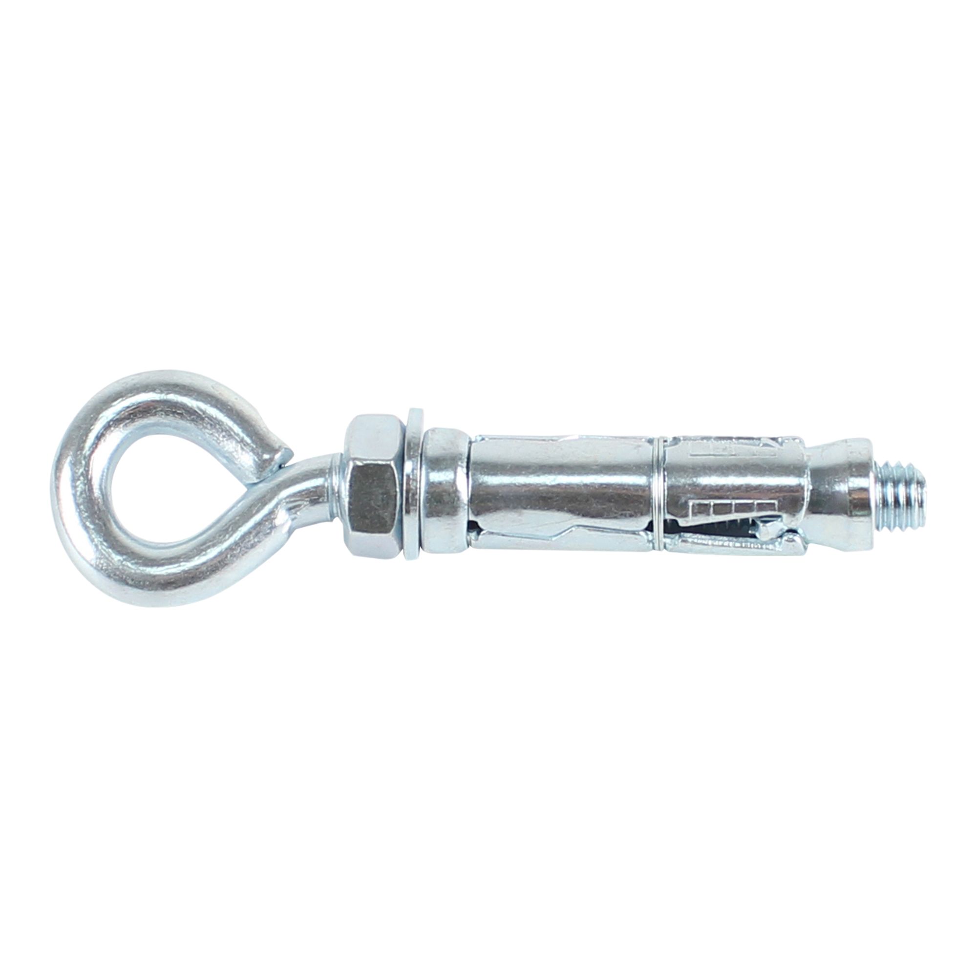 Diall M8 Hex O-hook Steel Shield anchor (L)65mm, Pack of 2
