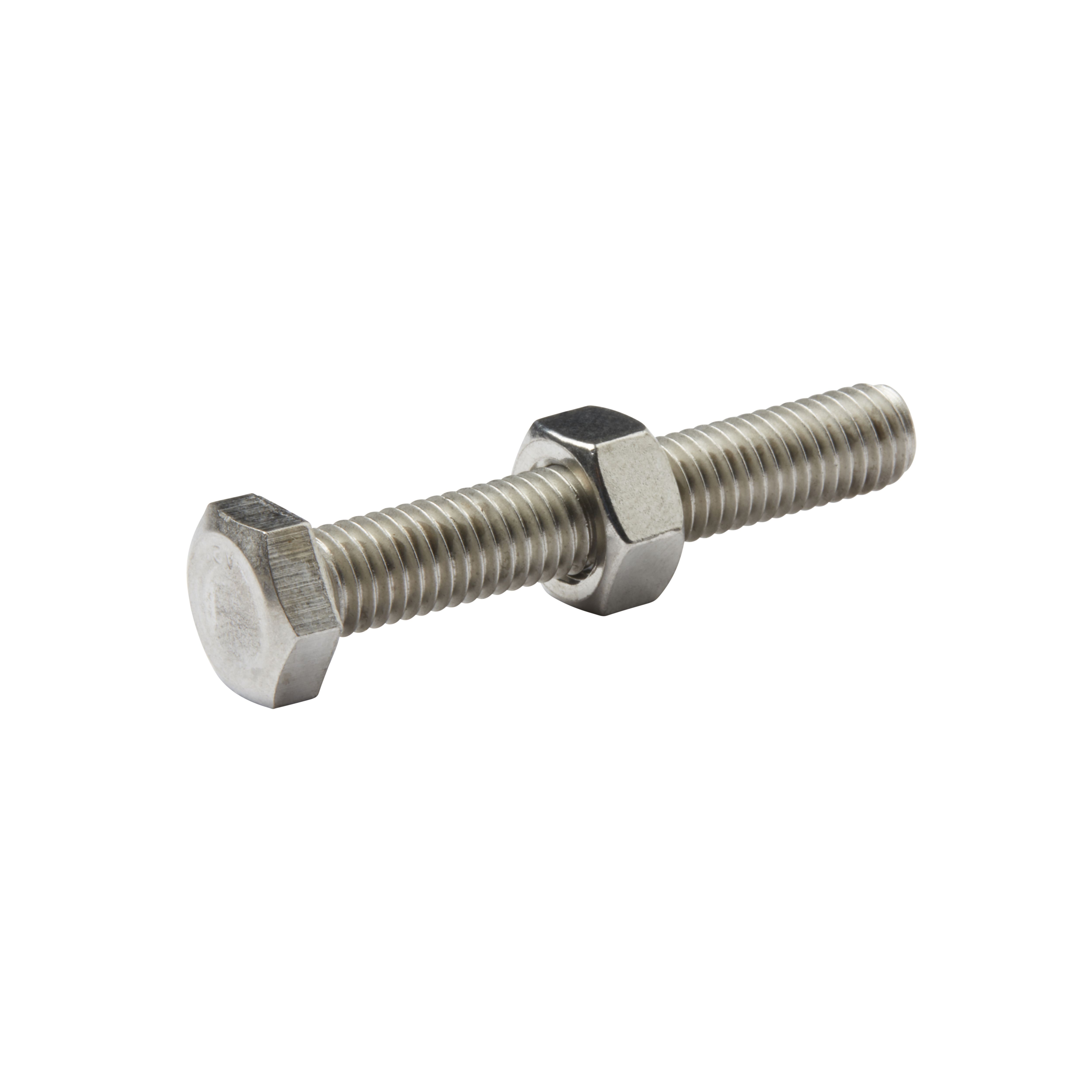 Diall M8 Hex Stainless steel Bolt & nut (L)50mm (Dia)8mm, Pack of  