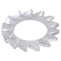 Diall M8 Steel Shakeproof Washer, (Dia)8mm, Pack of 10