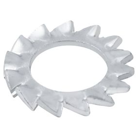 Diall M8 Steel Shakeproof Washer, (Dia)8mm, Pack of 10