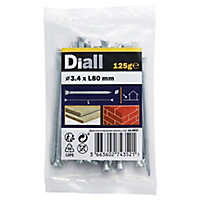 Diall Masonry nail (L)80mm (Dia)3.4mm 125g, Pack