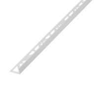 Diall Matt White 12.5mm Straight PVC External edge tile trim