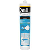 Diall Mould resistant White Living area Sanitary sealant, 300ml