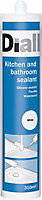 Diall Mould resistant White Silicone-based Sealant, 310ml