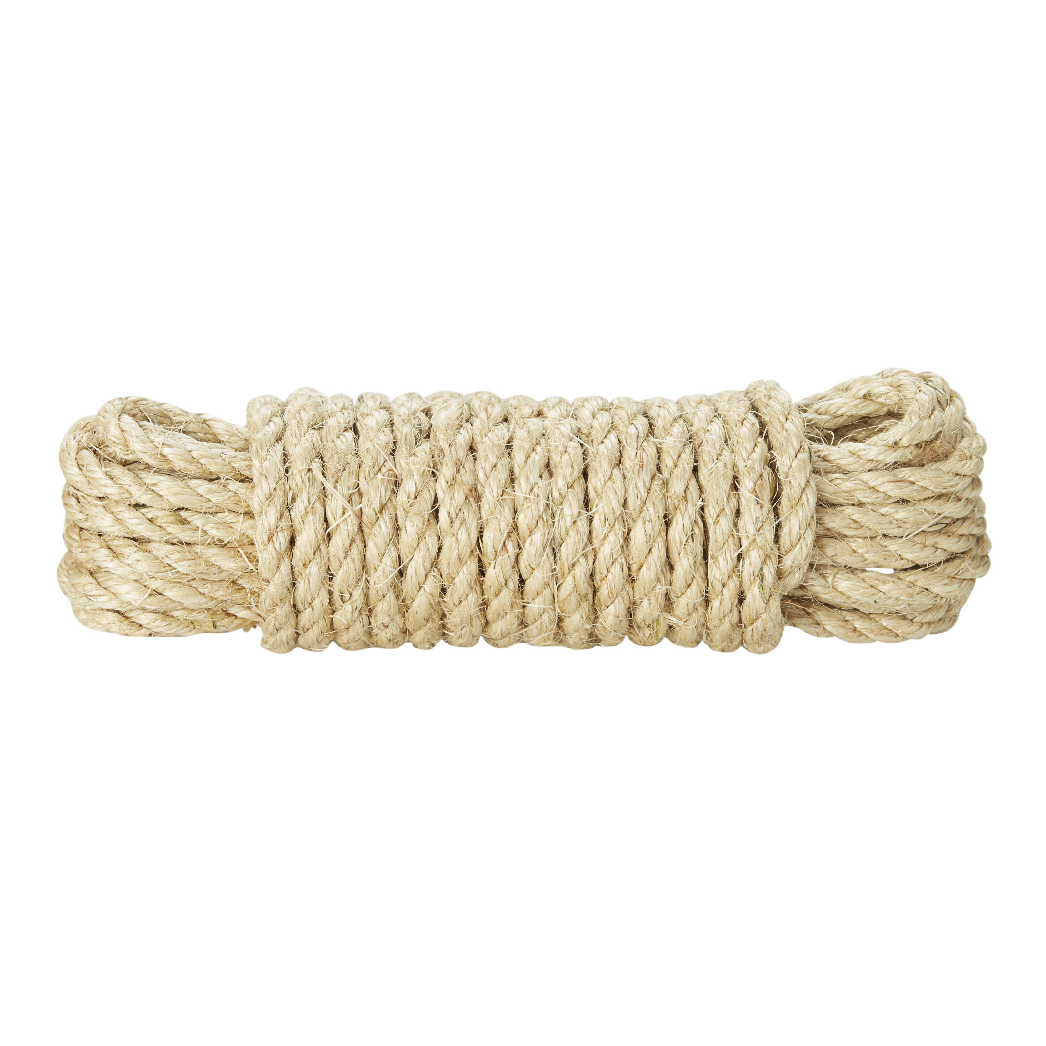 Diall Natural Sisal Twisted rope, (L)10m (Dia)10mm