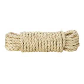 Cream Colour 10mm Thick Coloured Jute Rope