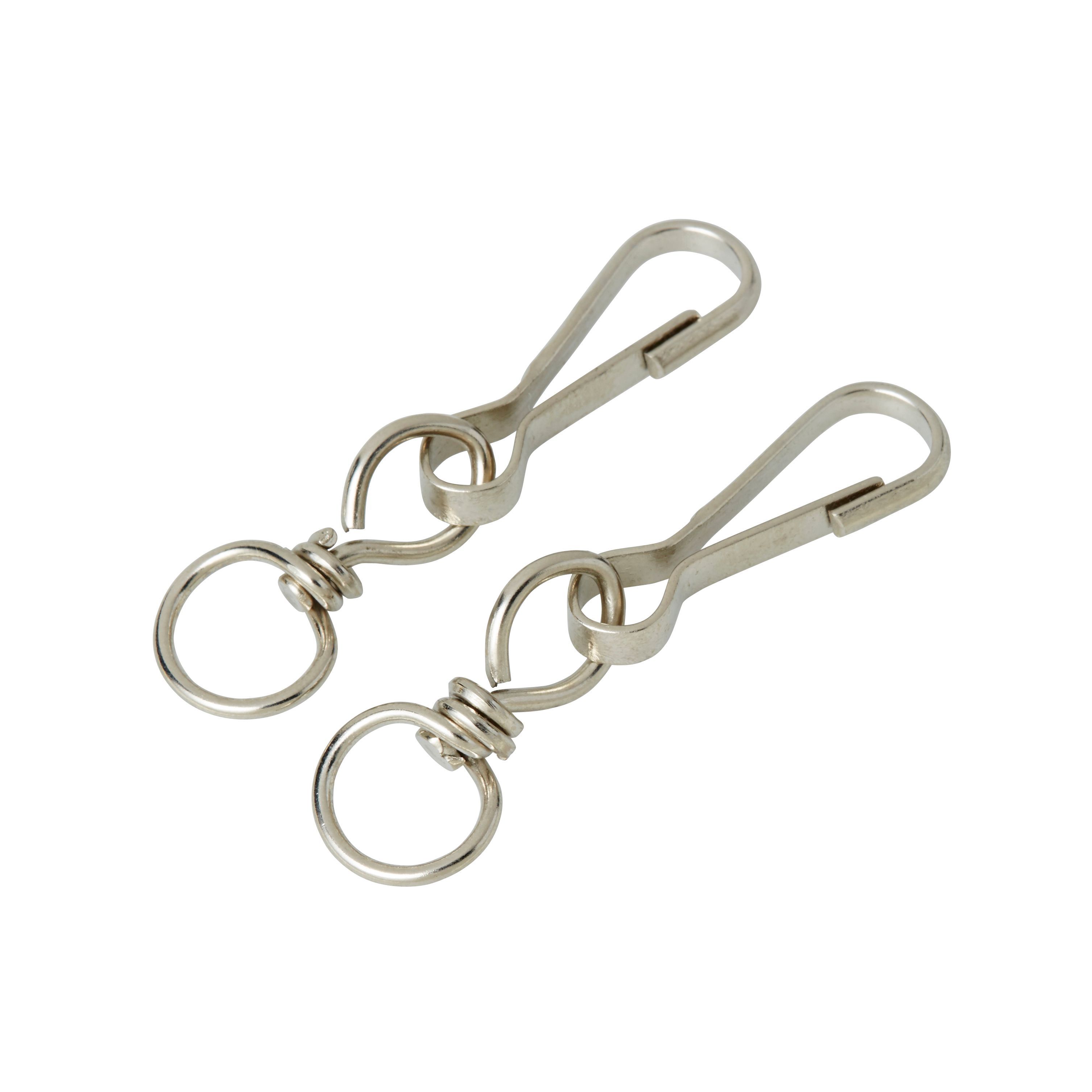 Diall Nickel-plated Steel Swivel snap hook (L)90mm, Pack of 2