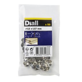 Diall Nickel-plated Upholstery nail (L)12mm, Pack of 50