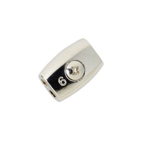 Diall Nickel-plated Zinc alloy Cable clip (Dia)6mm