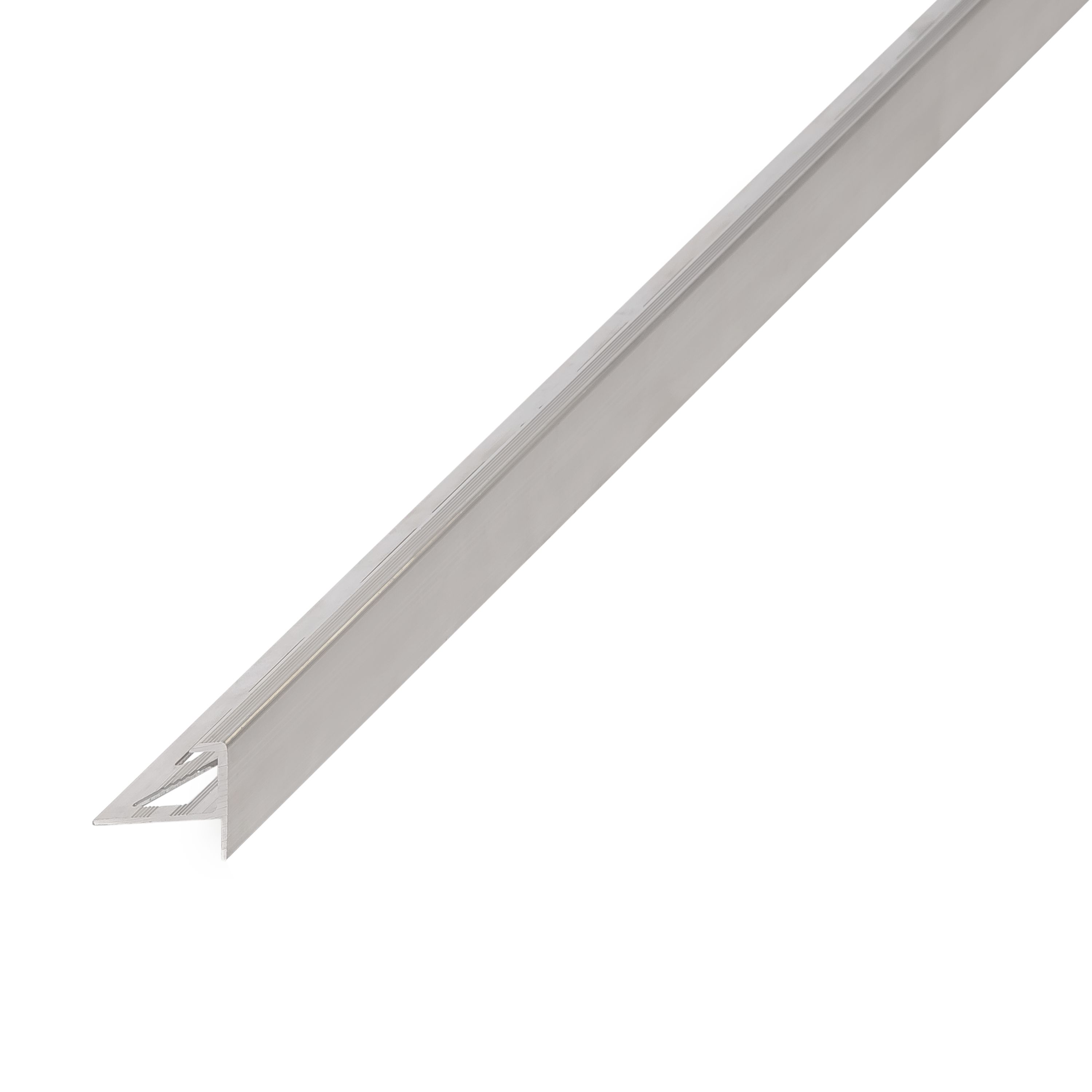 Diall Not self-adhesive Aluminium Stair nosing, (L)2500mm (W)35mm