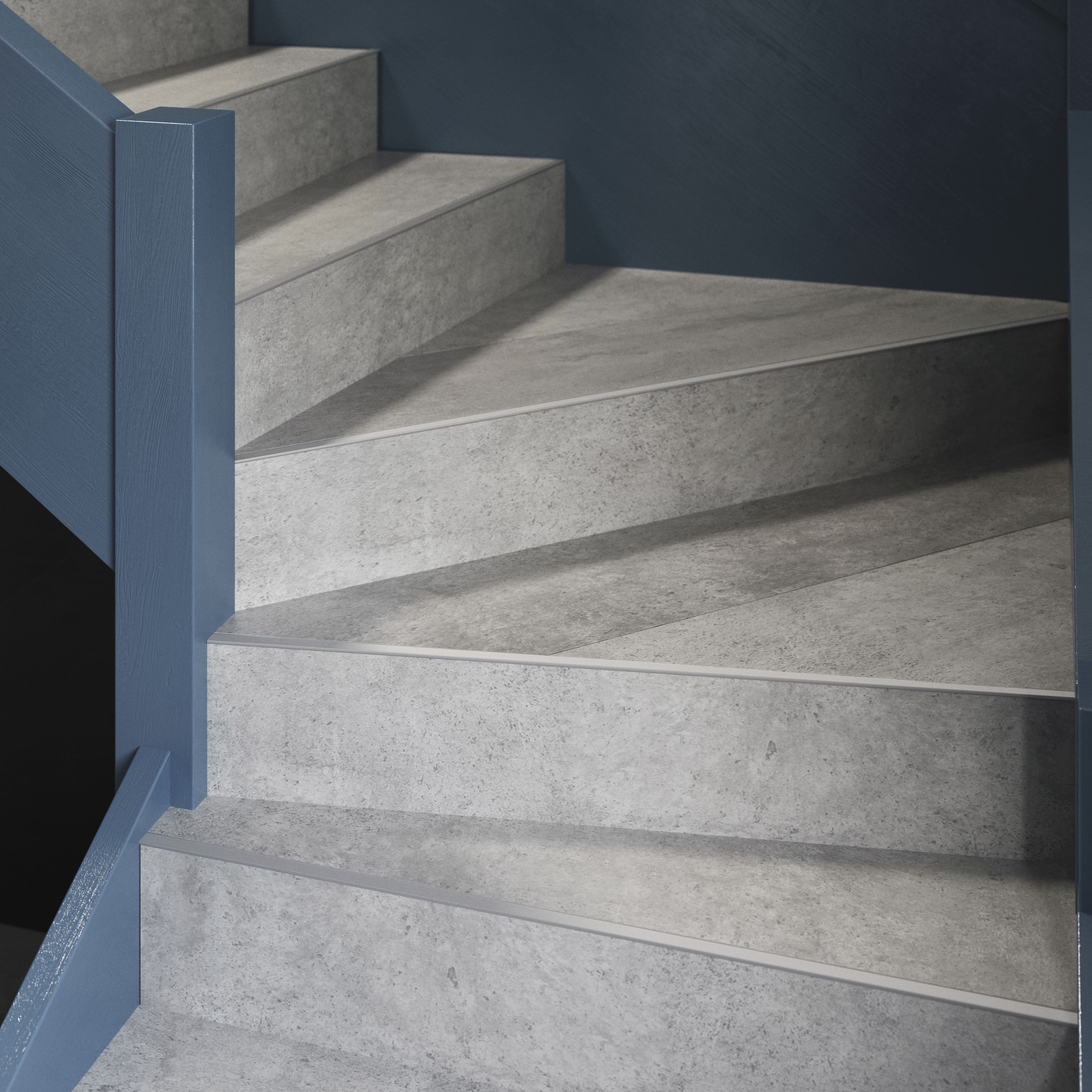 Diall Not self-adhesive Aluminium Stair nosing, (L)2500mm (W)35mm