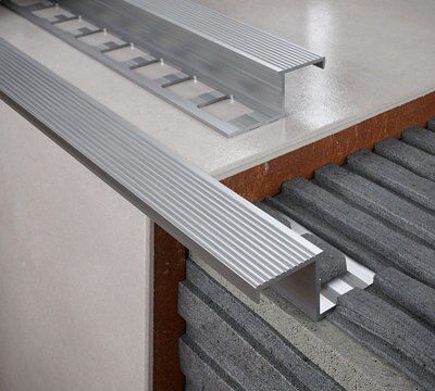 Diall Not self-adhesive Aluminium Stair nosing, (L)2500mm (W)35mm