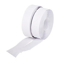 Diall of 1 White Hook & loop Tape (L)5m (W)20mm