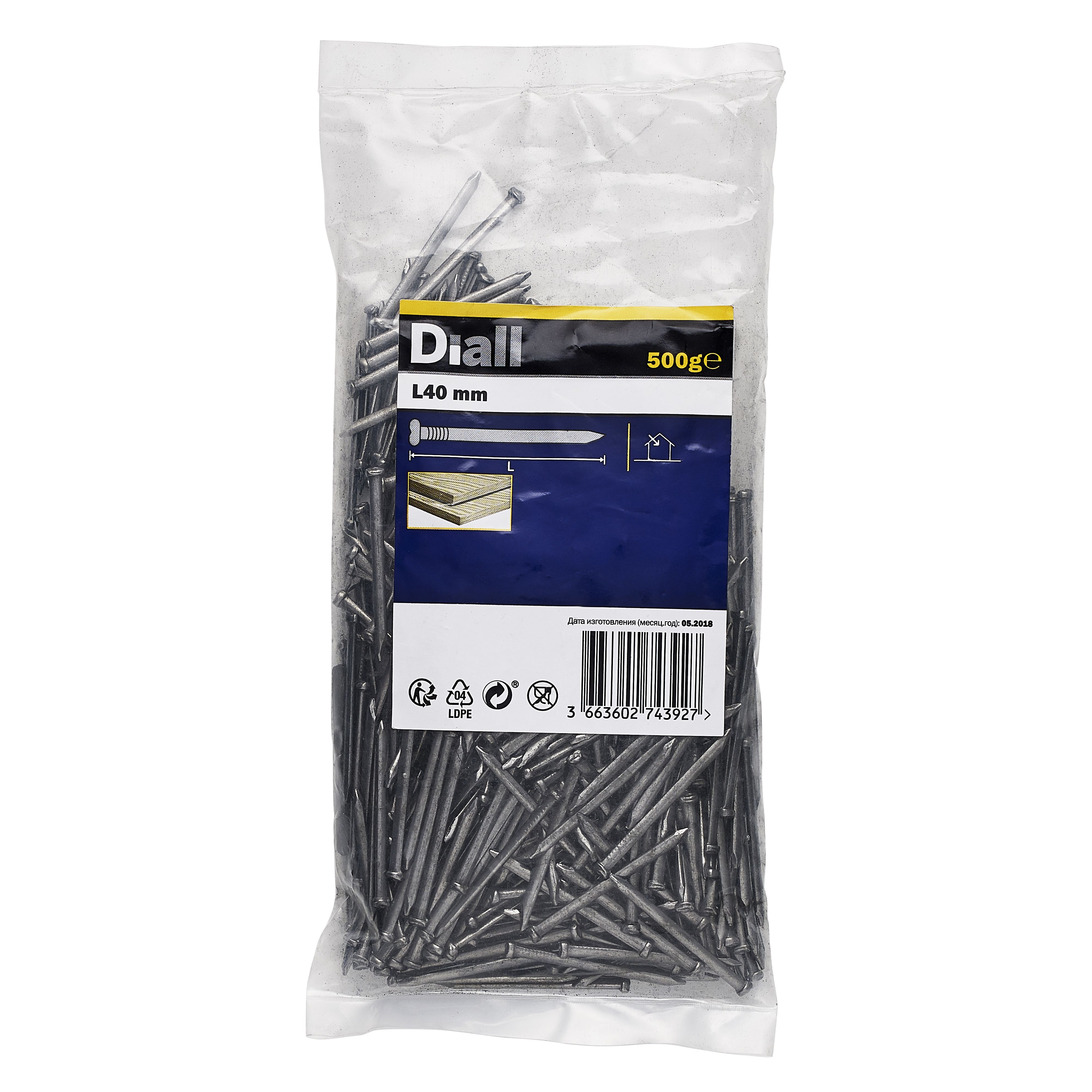 Diall Oval Nail (L)40mm 500g | DIY At B&Q