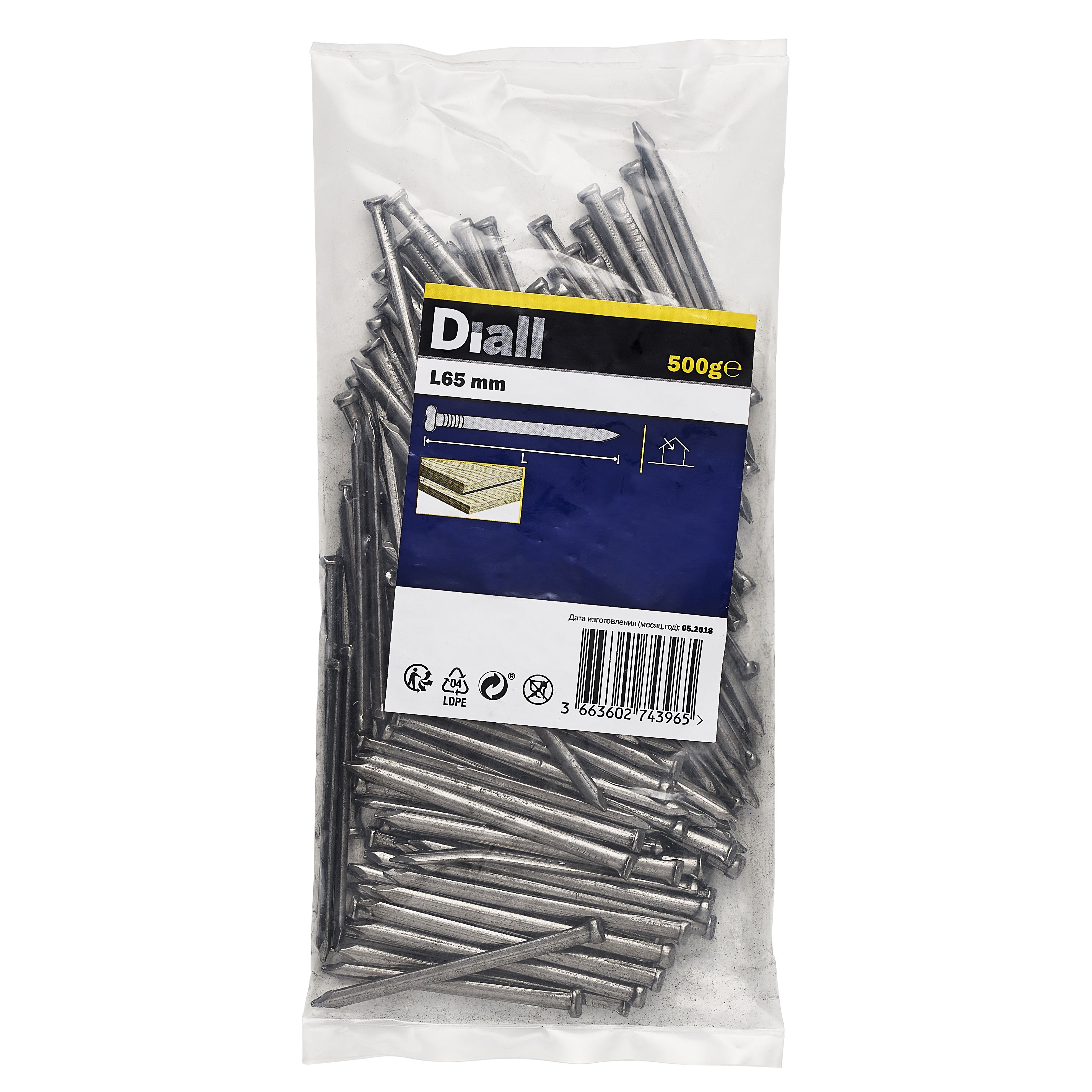 Diall Oval nail (L)65mm 500g