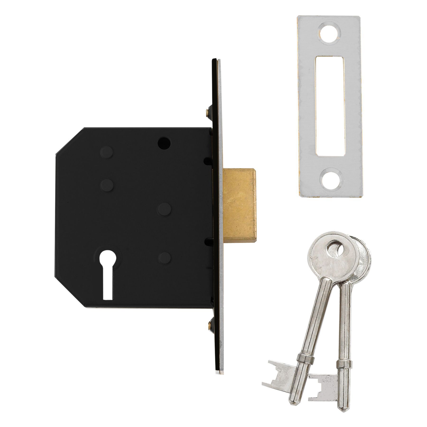 Diall P-D3LDL-CH-65 64mm Polished Chrome effect Metal 3 lever Deadlock ...