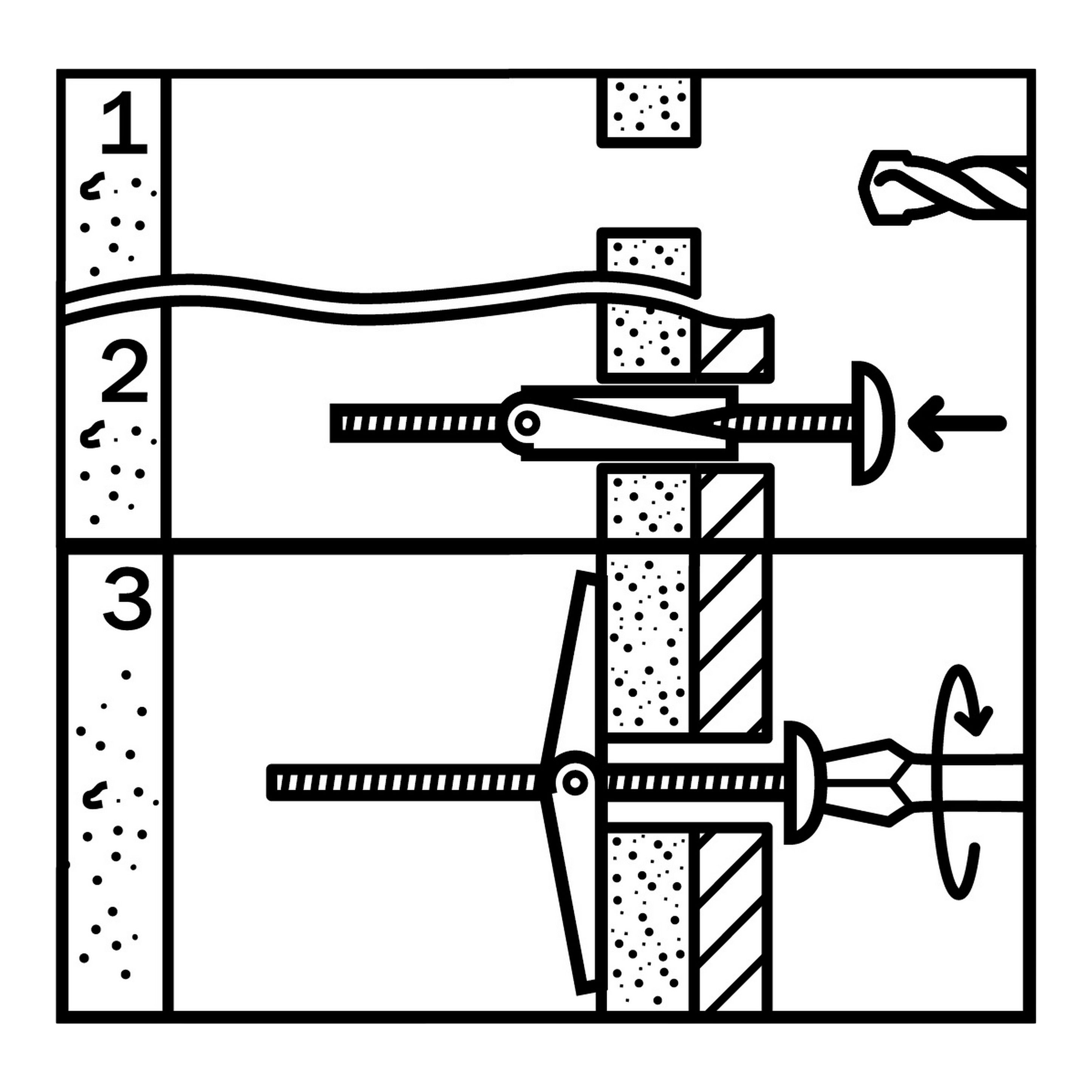Diall Pan head Spring toggle (Dia)4mm (L)75mm, Pack of 4