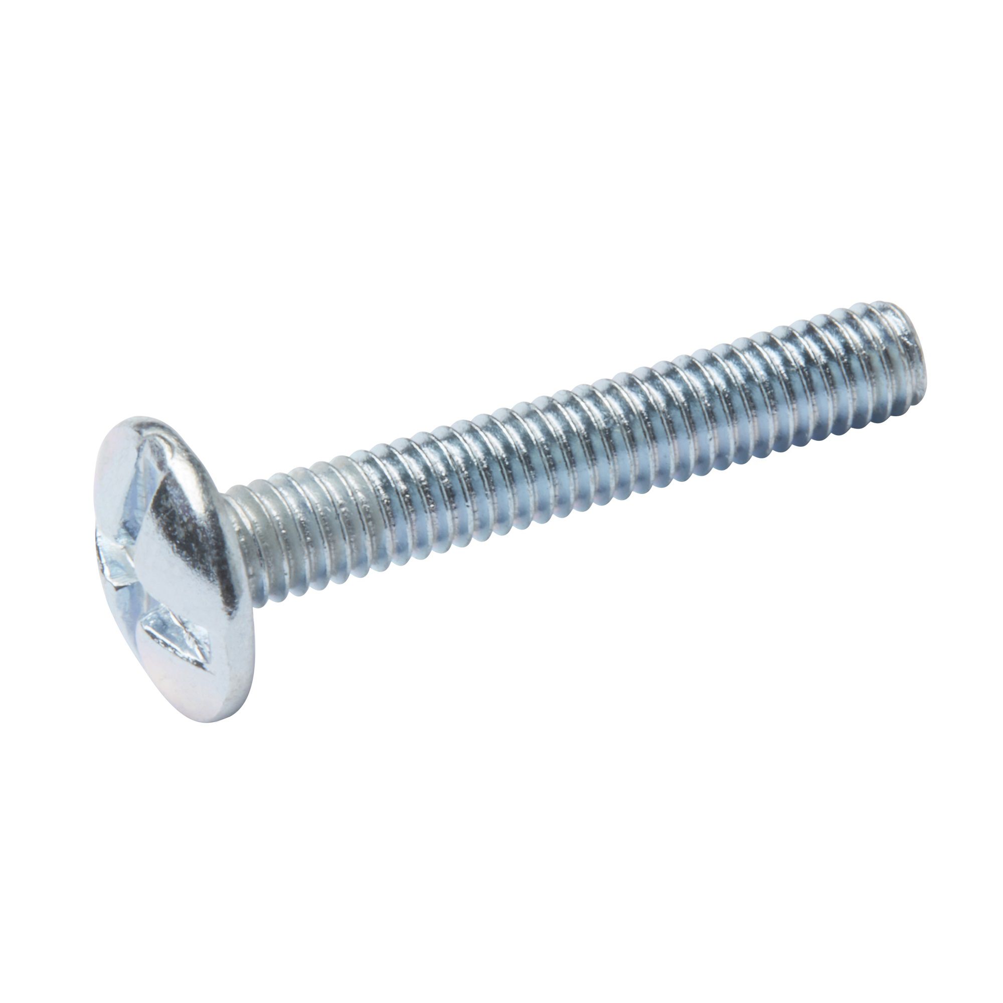 Diall Pan head Zinc-plated Carbon steel Drawer knob Screw (Dia)4mm ...