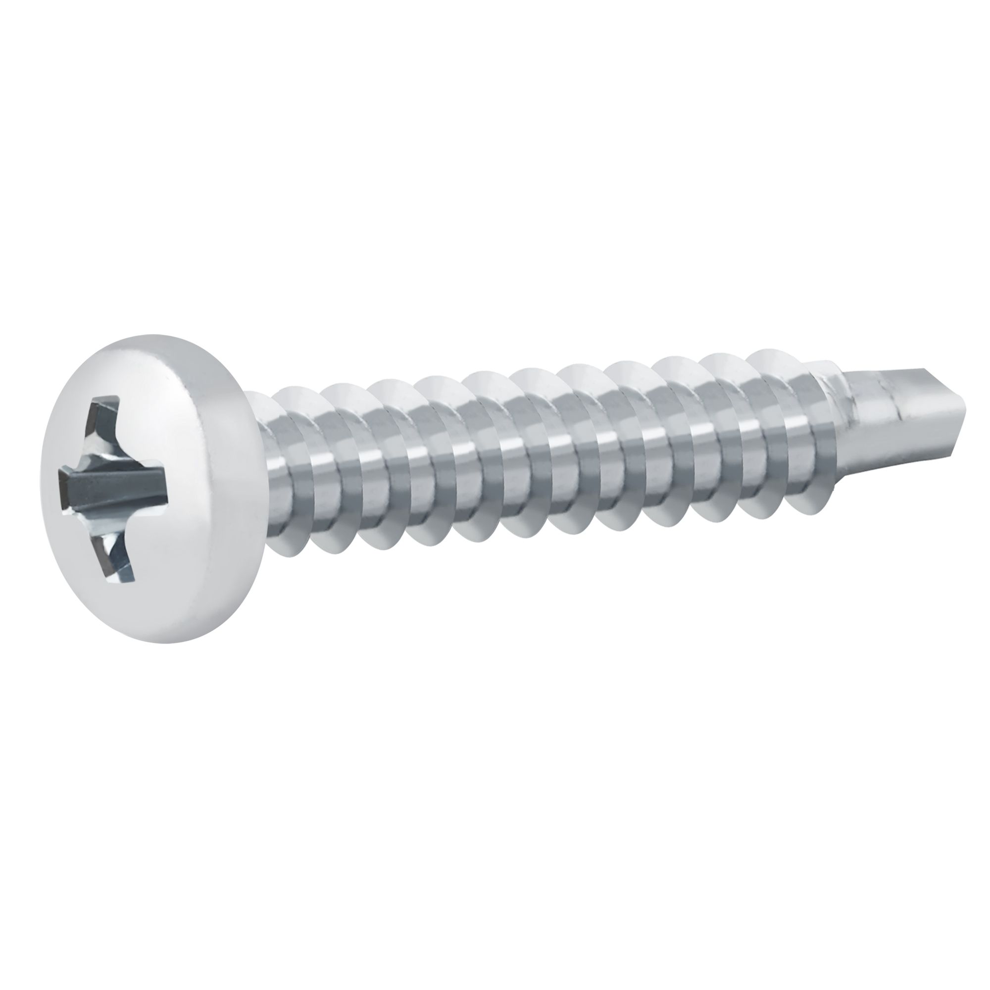 Diall Phillips Pan head Zinc-plated Carbon steel (C1022) Self-drilling screw (Dia)4.2mm (L)25mm, Pack of 25