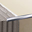Diall Polished Chrome effect 6mm Round Aluminium External edge tile trim